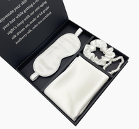 Kit de sommeil occultant à 100 % en satin : Masque contour des yeux et taie d'oreiller pour soulager l'insomnie