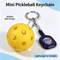 Porte-clés Pickleball, mini raquette et balle de Pickleball en breloque, cadeau pour les fans de sport pour clés, sacs, sacs à dos