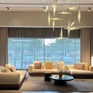 उच्च अंत इटालियन आधुनिक चमड़े के मॉड्यूलर सेक्शनल विला 10 सीटर बड़े सोफे के आकार के कोने सोफे पर - Product Image 5