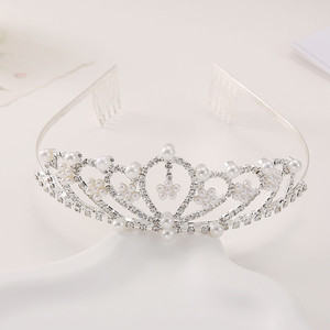Pretty Fashion Girl Tiara Accesorios para el cabello Hermosa princesa Crystal Tiaras y <span class=keywords><strong>coronas</strong></span> para fiesta <span class=keywords><strong>de</strong></span> baile - Product Image 1