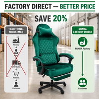 Chaise de jeu ergonomique au design moderne, pivotante à 360 degrés, chaise de bureau de direction, hauteur réglable, velours, personnalisable en 3 étapes