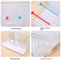 Cage d'élevage pour perroquets en métal de taille moyenne, anti-évasion, pour perruches, calopsittes, zébrillons, et autres oiseaux d'ornement