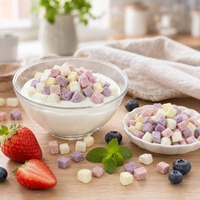 Best Verkopende 100% Natuurlijke Baby Snack 3 Smaken Fruitige Yoghurt Kubus Gevriesdroogde Yoghurt Blok