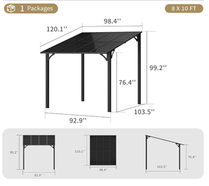 Pérgola con Techo Rígido y Protección UV, Toldos Resistentes de Gran Tamaño para Patio, Terraza y Jardín - Product Image 6