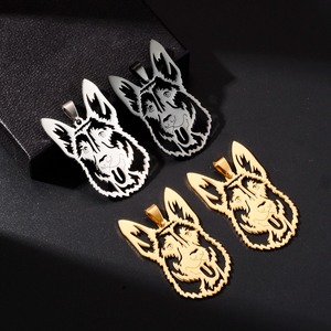 Pendentif Tête de Loup Gothique en Acier Inoxydable, Breloque DIY Punk pour Hommes et Femmes, Accessoire de Fabrication de Bijoux et Artisanat - Product Image 5