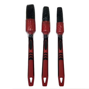Brosse de détaillage automobile en poils naturels bruns de haute qualité pour le <span class=keywords><strong>nettoyage</strong></span> <span class=keywords><strong>intérieur</strong></span> <span class=keywords><strong>et</strong></span> <span class=keywords><strong>extérieur</strong></span> des voitures avec manche plat en caoutchouc - Product Image 5