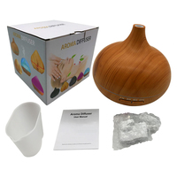 Diffuseur d'arômes ultrasonique électrique portable OEM, purificateur d'air 500 ml, forme d'oignon, grain de bois, automatique, pour la maison