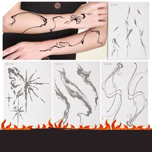 Tatuaggi Temporanei Ecologici a Base Vegetale Vegani Personalizzati, Adesivi per Tatuaggi Minimalisti a Linea Sottile per 2 Settimane, per Donne e Uomini - Product Image 2