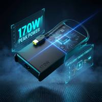 Cargador USB para Portátil de 170W, Carga Rápida PD3.0, Adaptador de Corriente de 20V 8.5A, Material Ignífugo, Compatible con Portátiles