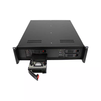 Casing Server Rakmount yang Mendukung Motherboard Dual ITX Model Kustom dengan 4 Bay Hot Swap, Chassis Server 2U