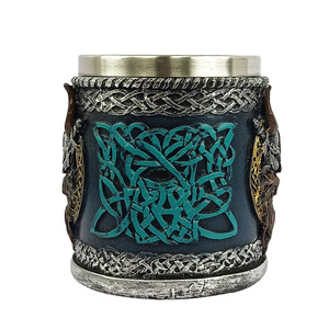 Nueva llegada 450mL taza de cerveza vikinga decorativa creativa - Product Image 3