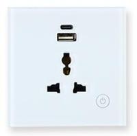 Prise murale universelle UE Royaume-Uni Tuya Wifi avec prise électrique USB Type-C, interrupteur intelligent pour la maison, prise et interrupteurs électriques
