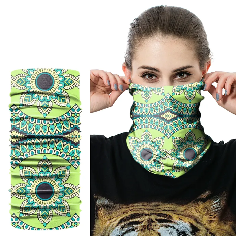Özel çok fonksiyonlu polyester moda yüz maskesi promosyon yansıtıcı bandana