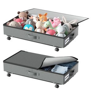 Contenedores Plegables a Prueba de Polvo para Organizar Ropa, Mantas y Sábanas, Contenedores de Almacenamiento Debajo de la Cama con Ruedas - Product Image 6