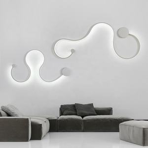 Style nordique décoratif salon chambre intérieur <span class=keywords><strong>serpent</strong></span> applique murale créative intérieur moderne Led applique murale - Product Image 6