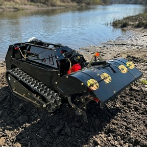 Motoculteur rotatif télécommandé sur chenilles pour la culture des sols agricoles sur terrains accidentés - Product Image 4