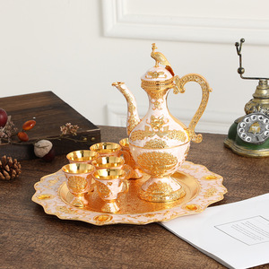 ของตกแต่งบ้านสไตล์ยุโรปที่สร้างสรรค์และประณีต ชุดแก้วไวน์และขวดเหล้าสไตล์วินเทจสุดหรู 8 ชิ้น - Product Image 2