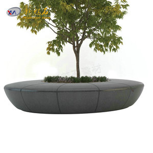 Nuevos Materiales de Construcción de Piedra, Banco de Hormigón GRC para Árboles Xms006, Asientos para Parques al Aire Libre - Product Image 2