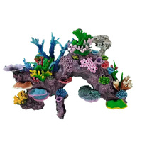 Decoración de Acuario de Resina de PU Resistente a la Humedad y a las Congelaciones, Arrecife de Coral Simulado, Suministros para Peceras