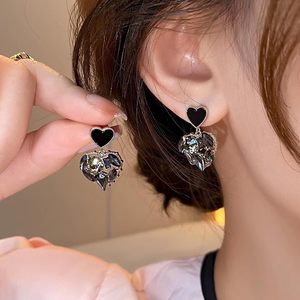 Pendientes de Moda para Mujer, Negros con Cristales de Imitación, Delicados y Elegantes, Regalo de Cumpleaños, Joyería con Dije - Product Image 2