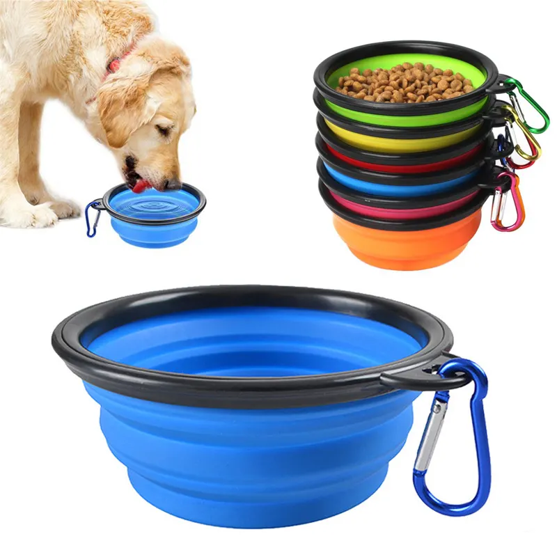 Wholesale high quality pet bowls folding dog bowls with stand