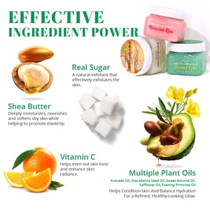 Gommage corporel hydratant et nourrissant au sucre, à la rose marocaine et au karité, pour une <span class=keywords><strong>peau</strong></span> douce et exfoliée (vente en gros) - Product Image 4