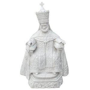 Statue de Saint-christ en marbre blanc naturel sculpté à la main pour église religieuse - Product Image 6