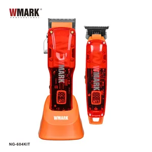 WMARK NG-604KIT all'ingrosso Kit di taglio di capelli ricaricabile da barbiere elettrico per parrucchieri dettaglio tagliacapelli Set Clipper