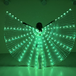 Set di <span class=keywords><strong>Ali</strong></span> d'<span class=keywords><strong>Angelo</strong></span> di Iside con Luci LED per Danza del Ventre, Bastoni Telescopici Flessibili per Adulti, Bestseller per Halloween, Natale e Capodanno Cinese - Product Image 2