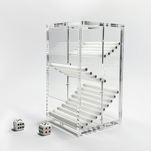 Torre de dados DND plegable de exhibición de acrílico transparente de plástico de vidrio orgánico de alta calidad Fácil Empalme - Product Image 1