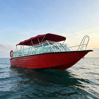 Bateau de pêche commercial neuf en aluminium de 7,5 m (25 pieds) avec moteur hors-bord, bateau rapide pour passagers - Vente chaude