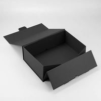 YZ Maßgefertigte Faltbare Luxuriöse Schwarze Geschenkbox Papierbox für Geschenke