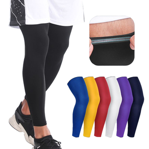Kunden spezifisches Logo Kompression Bein Ärmel Sport Basketball Fußball Volleyball Protector Knies tütze Unterstützung mit Guard Pad - Product Image 2