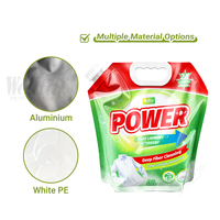 Pochette à bec verseur personnalisée de 2L, 3L, 5L grande capacité pour lessive, avec poignée, sac de recharge