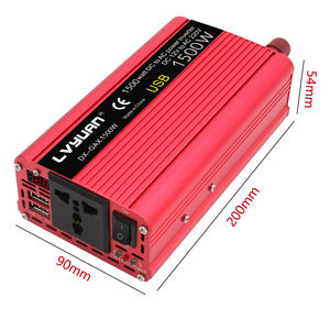 Convertisseur de courant automobile <span class=keywords><strong>Lvyuan</strong></span> <span class=keywords><strong>500W</strong></span> 1000W 12V 24V vers 110V 220V AC avec 2 ports USB et alarmes intelligentes - Product Image 5