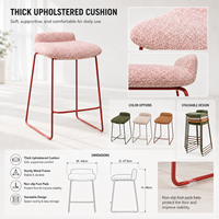 Chaise de bar empilable moderne de Source Factory, tabouret à cadre métallique haute densité peu encombrant, fabricant de meubles OEM ODM, vente en gros