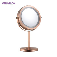 Mirror Distributor Led Cosmetic 10X Magnifying Makeup Table Mirror With Double Sides Light