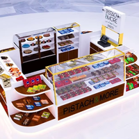 Einkaufszentrum Einzelhandel Fast-Food-Vitrine Maßgefertigte Süßigkeiten-Kiosk-Vitrine Nuss-Ausstellungsvitrine zum Verkauf