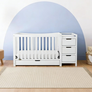 Cuna Convertible de Madera 4 en 1 Personalizable y Cambiador, Muebles Infantiles Multifuncionales para Combinaciones con Libertad de Elección - Product Image 2