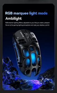 Bán Hot t-wolf X3 RGB Tri chế độ Trọng lượng nhẹ paw3311 cảm biến eSports có thể sạc lại rỗng 12000DPI <span class=keywords><strong>6D</strong></span> không dây bt5.1 Chuột chơi game - Product Image 6