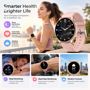 SENBONO Y33 Smartwatch con Display TFT <span class=keywords><strong>per</strong></span> Uomo e Donna, Chiamate BT, Tracker <span class=keywords><strong>Fitness</strong></span> Sportivo, Impermeabile IP67, Monitoraggio Frequenza Cardiaca - Product Image 2