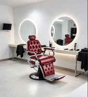 Fauteuil de Barbier Vintage Inclinable avec Pédale – Équipement Professionnel Robuste pour Salon et Barbier