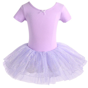 Vestito da ballo tutù rosa a maniche lunghe per bambine, body da <span class=keywords><strong>ballerina</strong></span> con gonna - Product Image 2
