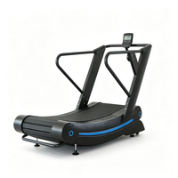 Tapis roulant incurvé non motorisé, résistance réglable sur 1 à 6 niveaux, charge maximale de 180 kg, bande de course en nylon pour la salle de sport, équipement d'entraînement à domicile