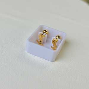 <span class=keywords><strong>Pendientes</strong></span> Pequeños Colgantes de Acero de Titanio Dorado en Caja, <span class=keywords><strong>Pendientes</strong></span> Minimalistas con Tornillo - Product Image 4