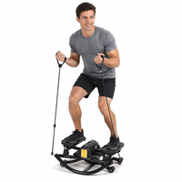 Mini stepper avec bandes de résistance, pédalier réglable pour la maison et le bureau