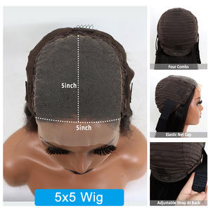 Peluca de Cabello Humano Virgen Vietnamita Natural 5x5 con Encaje Frontal Completo HD, Rizado Birmano, de Proveedor Original - Product Image 6