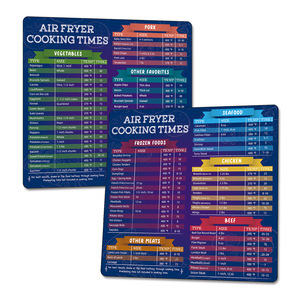 Juego de láminas magnéticas para freidora de aire, Juego de 2 unidades, tabla de tiempo de cocina, pegatina magnética - Product Image 4