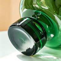 Vase en verre vert de style nordique créatif, récipient pour plantes hydroponiques, ornement décoratif pour salon et table à manger