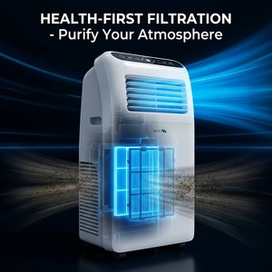 Climatiseur portable électrique 9000 BTU à refroidissement unique, réfrigérant R290, haute efficacité, unité mobile pour maison et bureau, Wi-Fi - Product Image 3